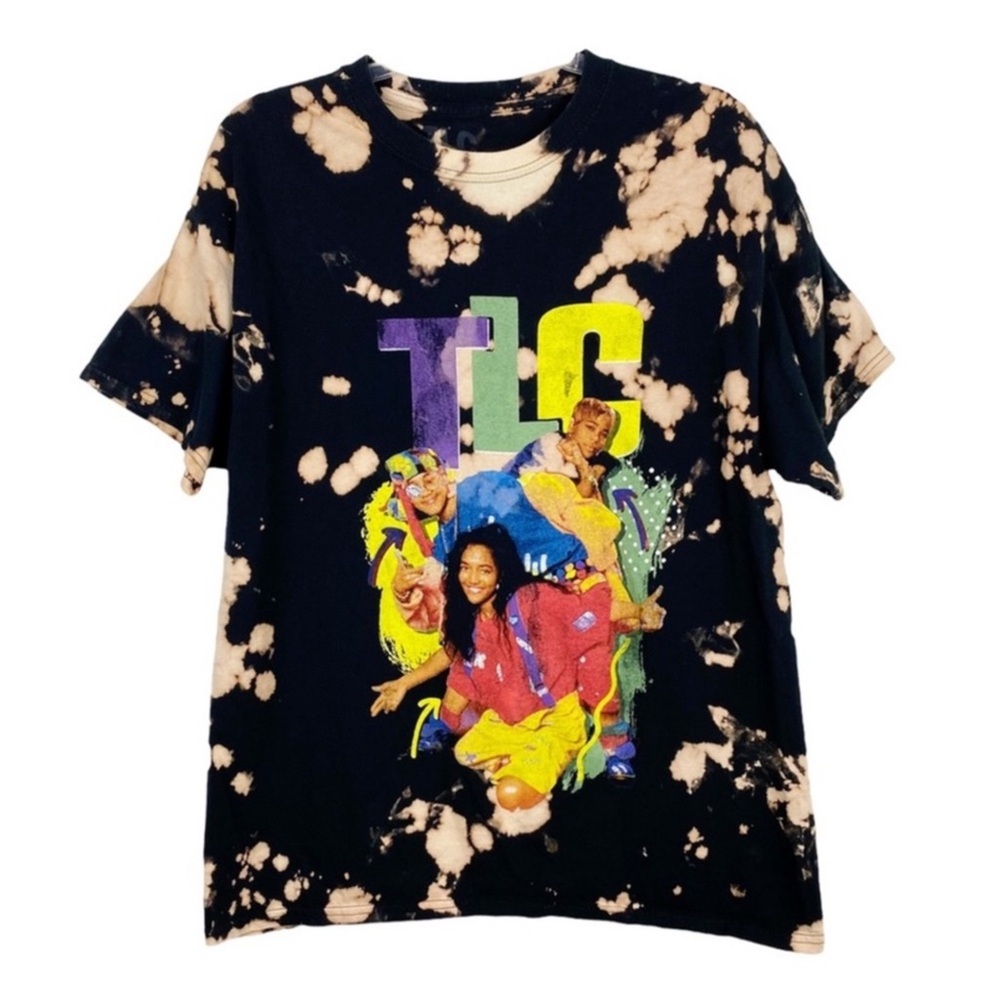 TLC | Acid Wash Tie Dye Graphic Tee Size Large